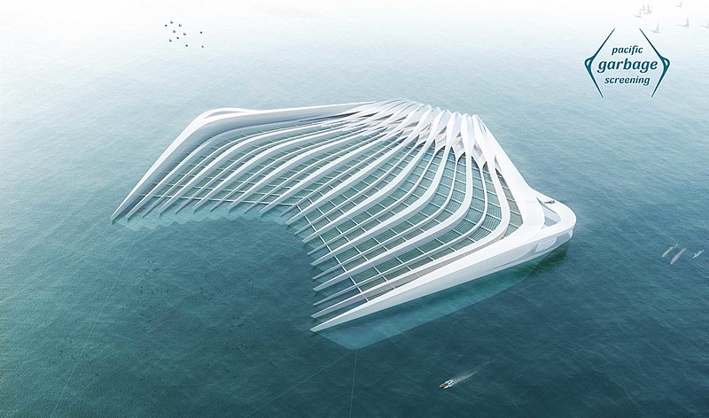 PSG-Plattform mit der im Meer Plastikmüll eingesammelt werden kann.