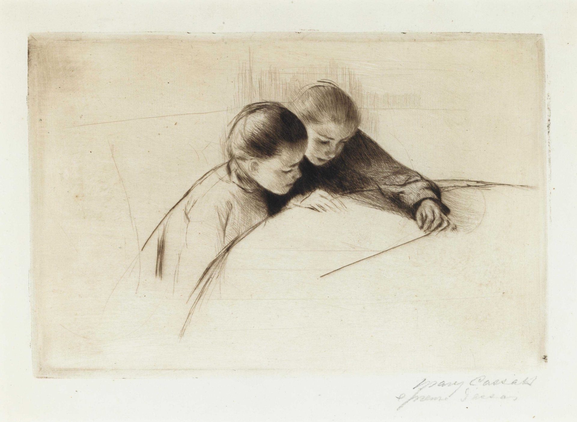 Mary Cassatt - The Map, 1890. Kaltnadelradierung