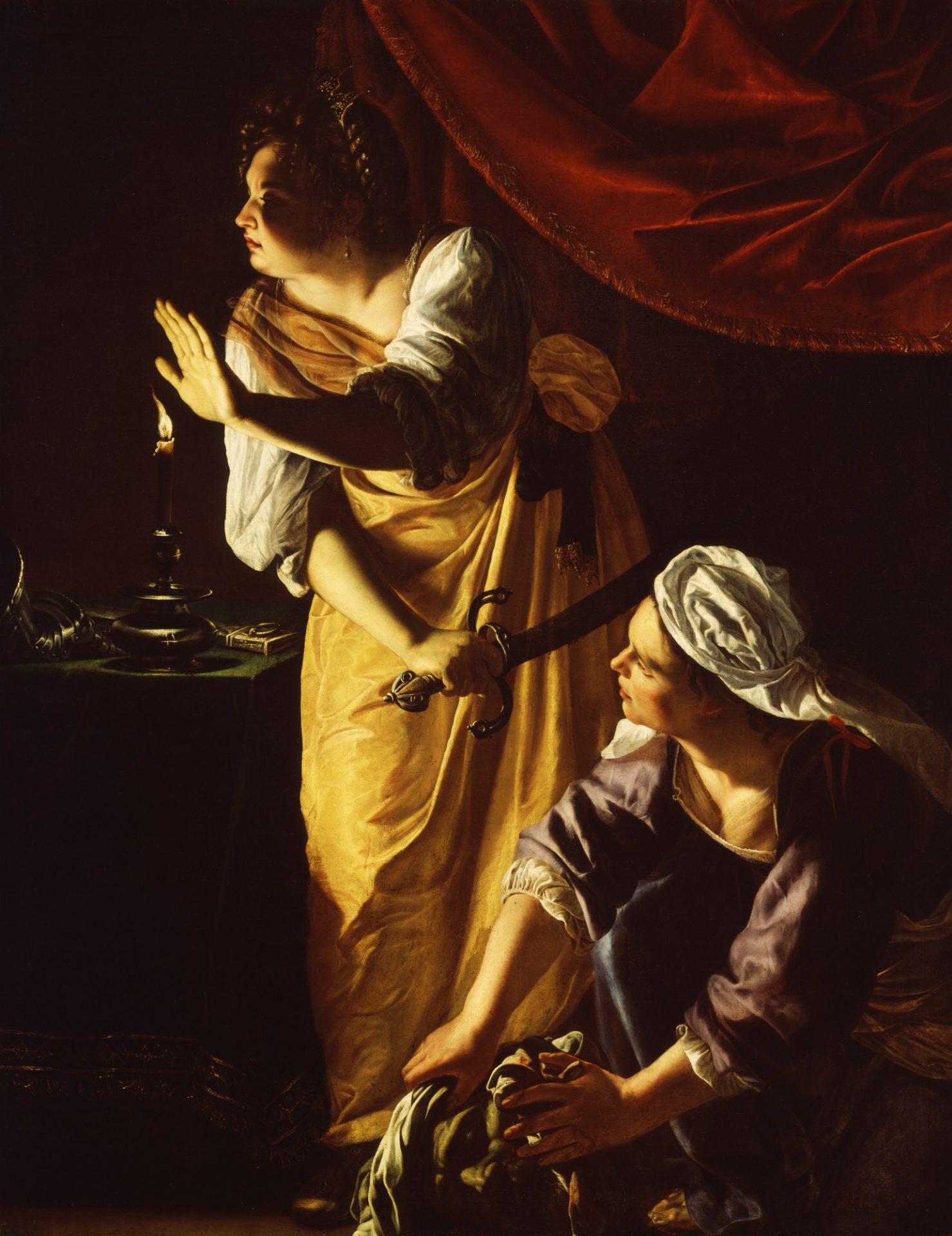 Judith und ihre Magd mit dem Haupt des Holofernes (1625) - ein Bild von Artemisia Gentileschi