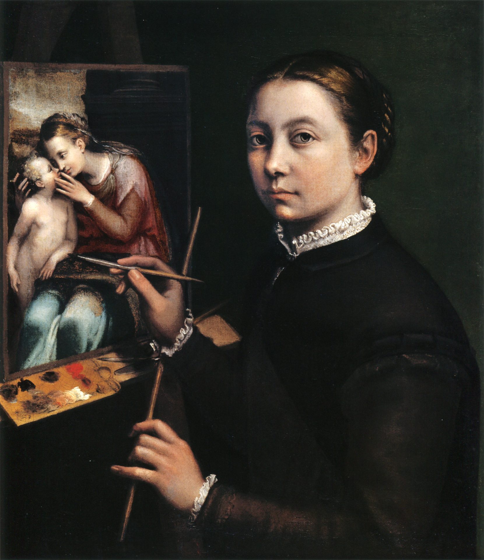 Sofonisba Anguissola: Selbstporträt, 1556–1557