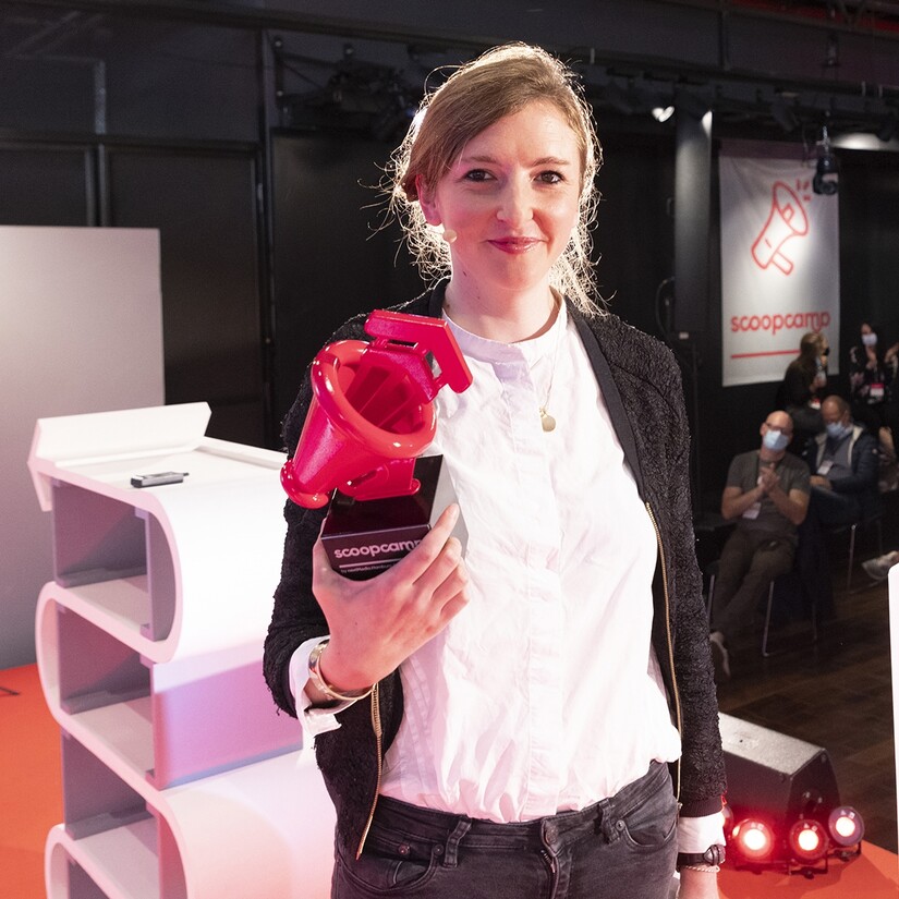 Pia Frey bei der Verleihung des Scoop Awards 2021