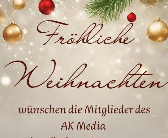 Weihnachtsgrüße vom AK Media an das fleißige ZAWiW Team