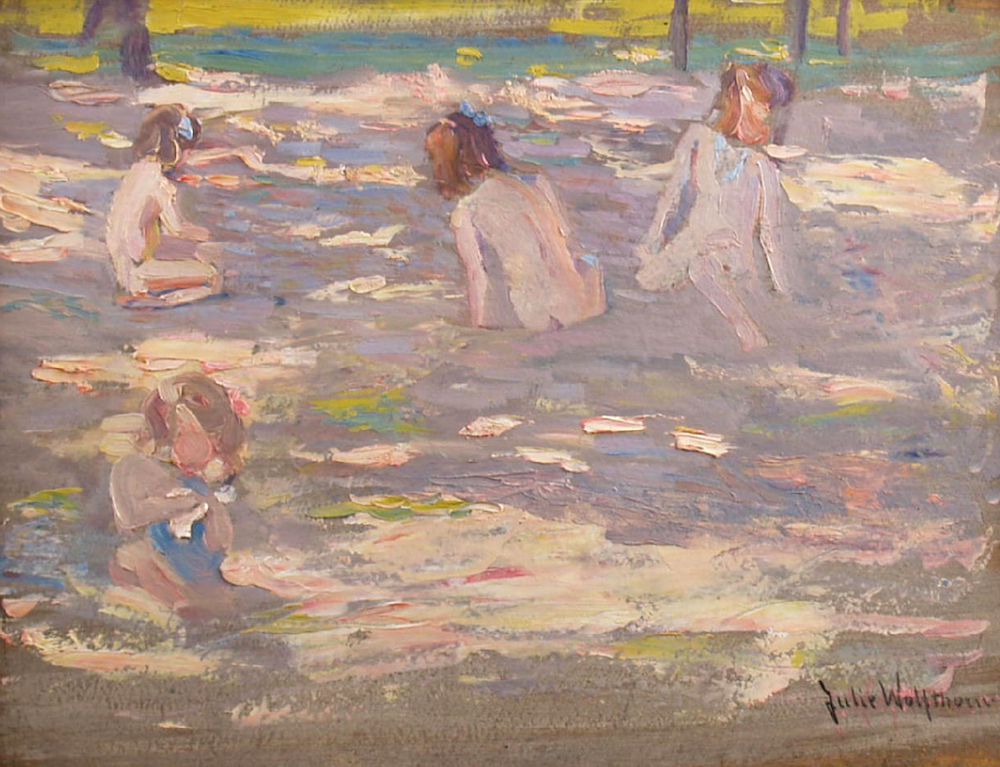Julie Wolfthorn - Vier Mädchen auf dem Waldboden, um 1907